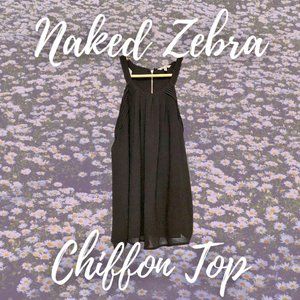 Black Chiffon Tank Top